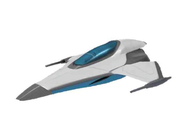 Futuristic Spaceship Model - Interstellar 3D model, vytvořený pomocí AI