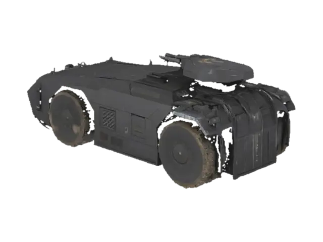 Aliens APC - Colonial 3D model, vytvořený pomocí AI