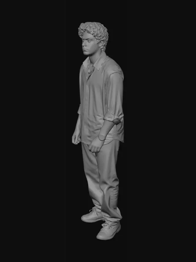 3D model for Maroon Shirt on a Quiet Street
