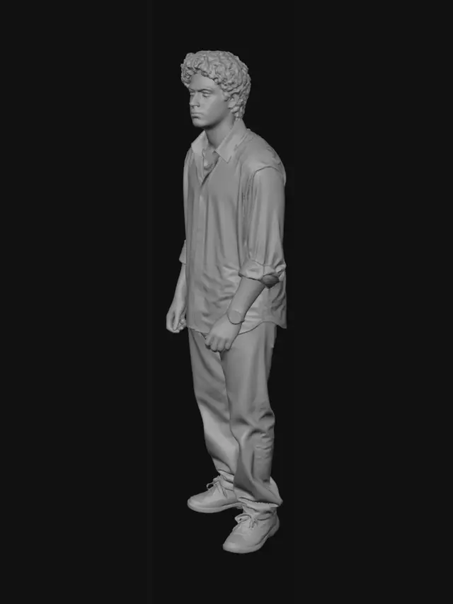 3D model for Maroon Shirt on a Quiet Street