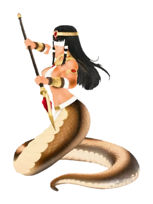 Serpent Guardian - Lamia 3D model, vytvořený pomocí AI