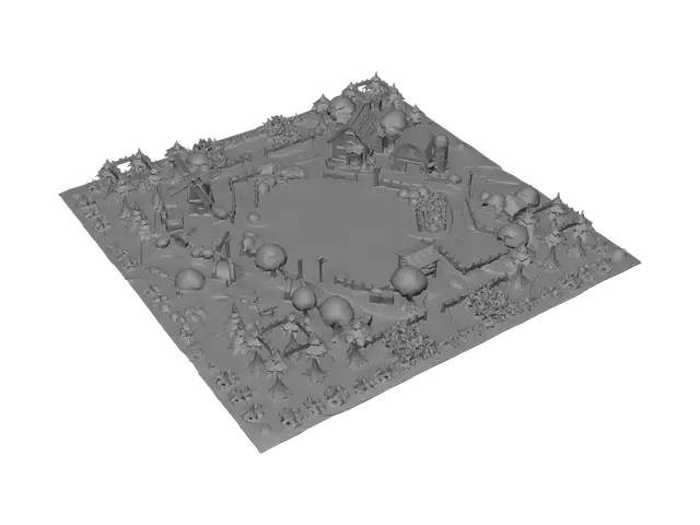 3D model for Pastoral Village by the River