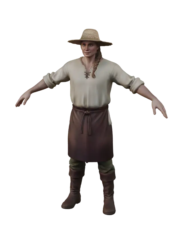 3D model for Straw Hat Farmhand