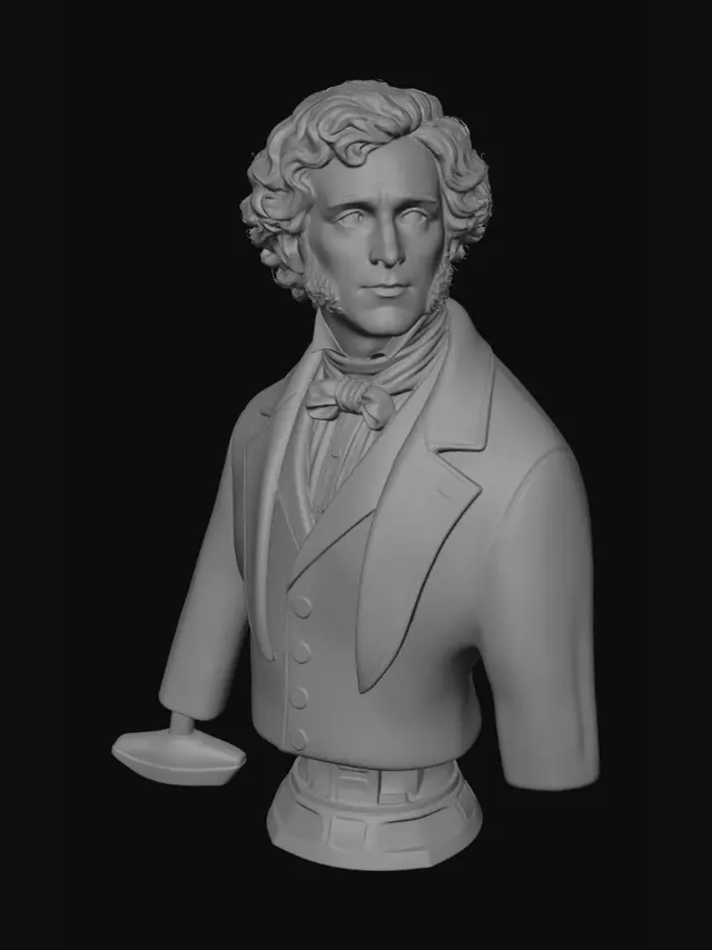 3D model for Portrait of a Victorian Gentleman in Thought