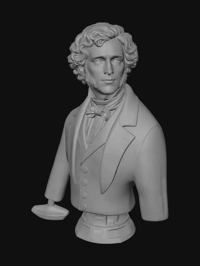 3D model for Portrait of a Victorian Gentleman in Thought