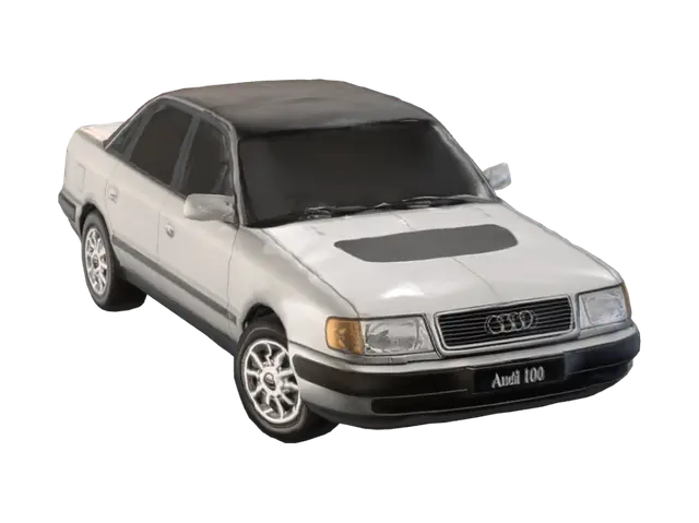 3D model for White Audi 100 sedan