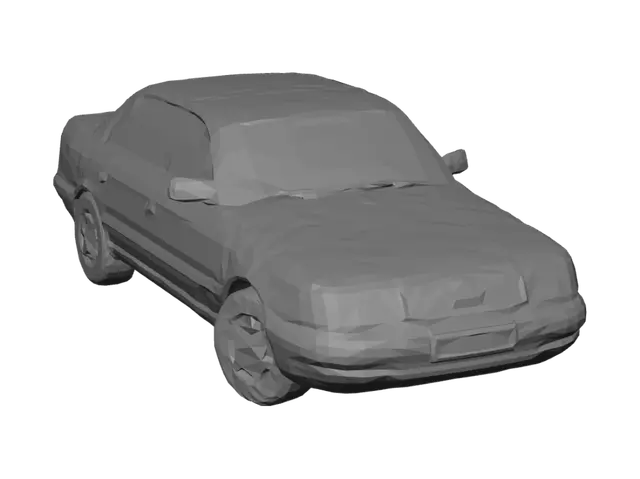 3D model for White Audi 100 sedan