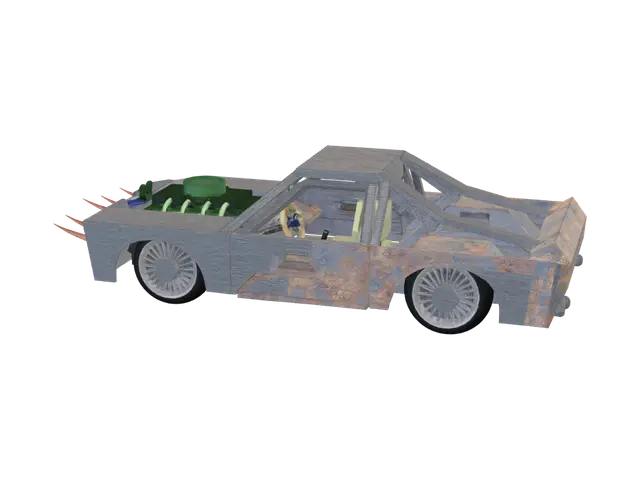 Rusting Ramp Racer - Drift 3D model, vytvořený pomocí AI