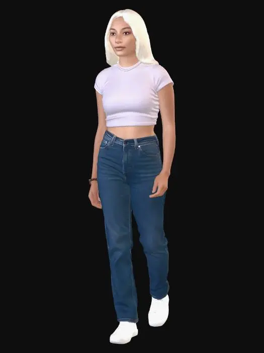 3D model for Lilac Crop Top Walk