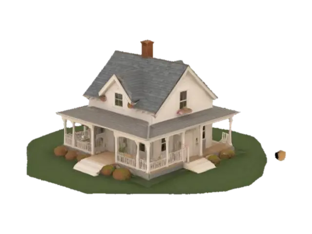 bana çok şirin tatlı ve ihtişamlı bir çiftlik evi yaparmısın - Tiny 3D model, AI generated