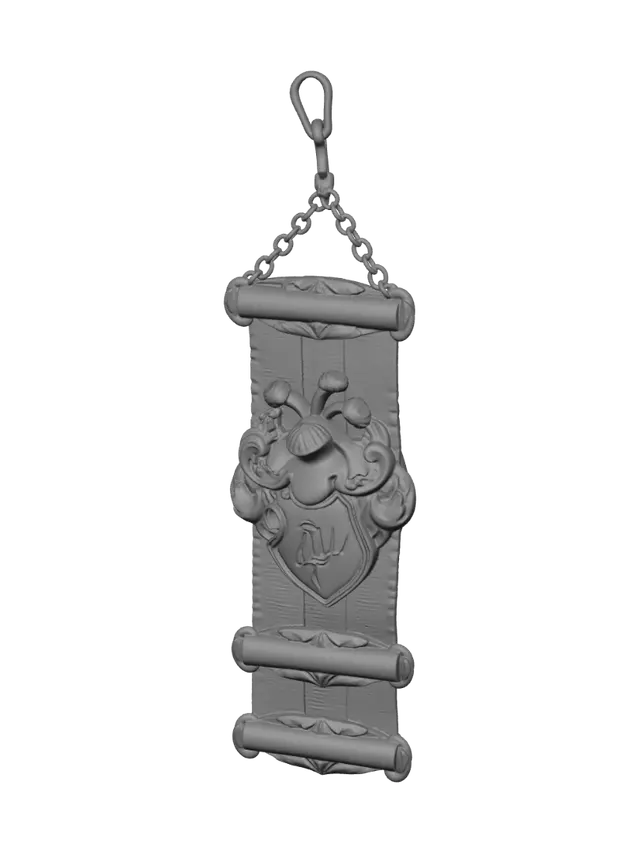 3D model for Tri-Color Ribbon Medal