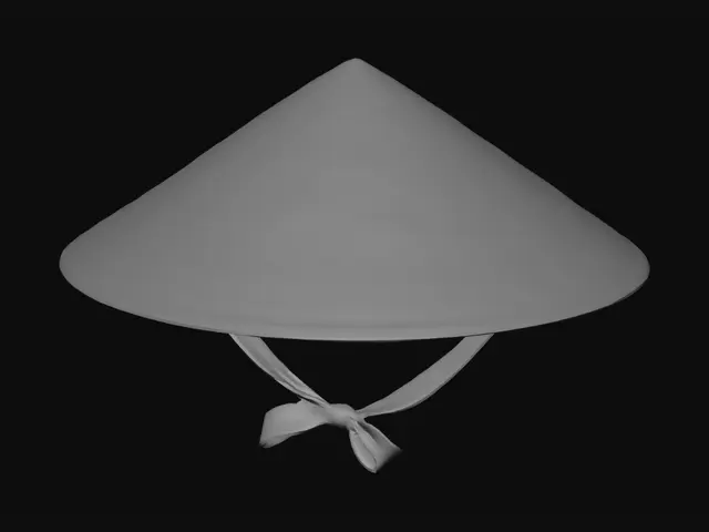 3D model for Crimson Douli Hat with Black Calligraphy