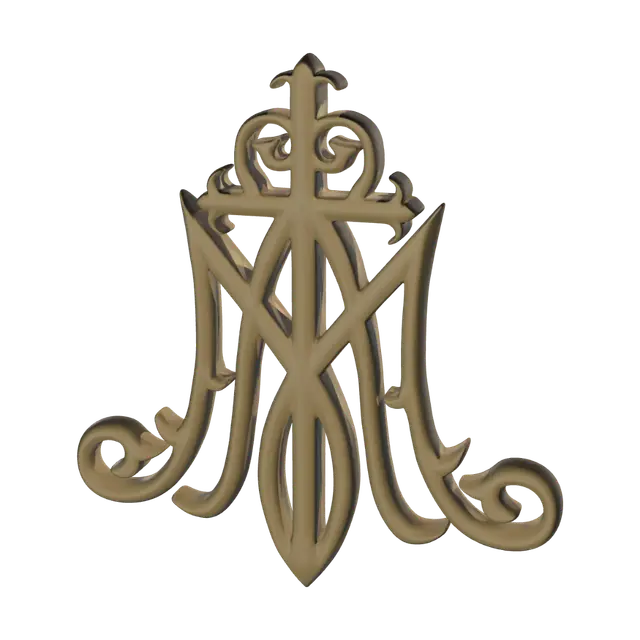 3D model for Royal Monogram Crest