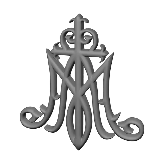 3D model for Royal Monogram Crest