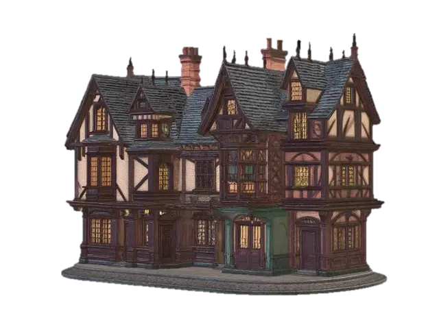 Victorian Manor - Mansion 3D model, vytvořený pomocí AI