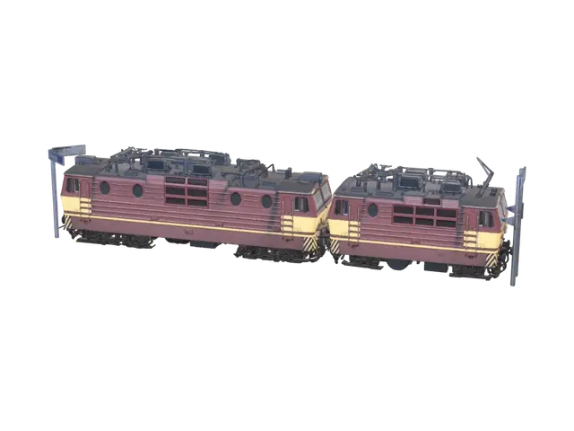 SR1 Old Paint VR Locomotive - Tram 3D model, vytvořený pomocí AI