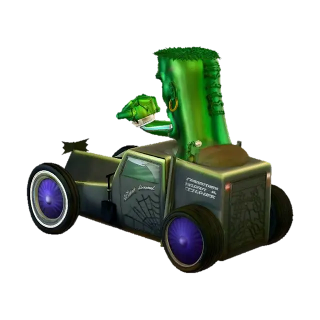 Hearse with a Curse 3D model, vytvořený pomocí AI