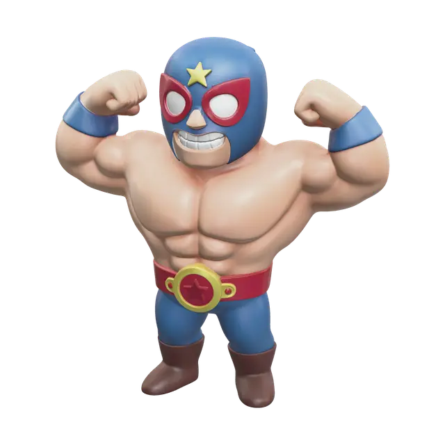 Stylized El Primo Brawl Stars - Brawlstars 3D model, vytvořený pomocí AI