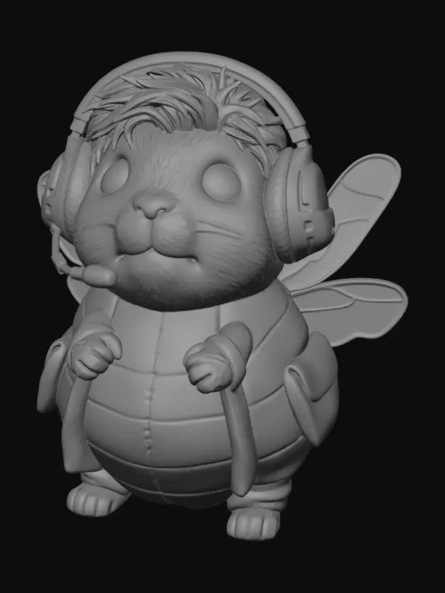 3D model for Pastel Rainbow Bunny