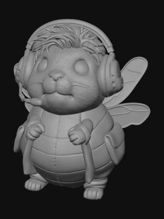 3D model for Pastel Rainbow Bunny