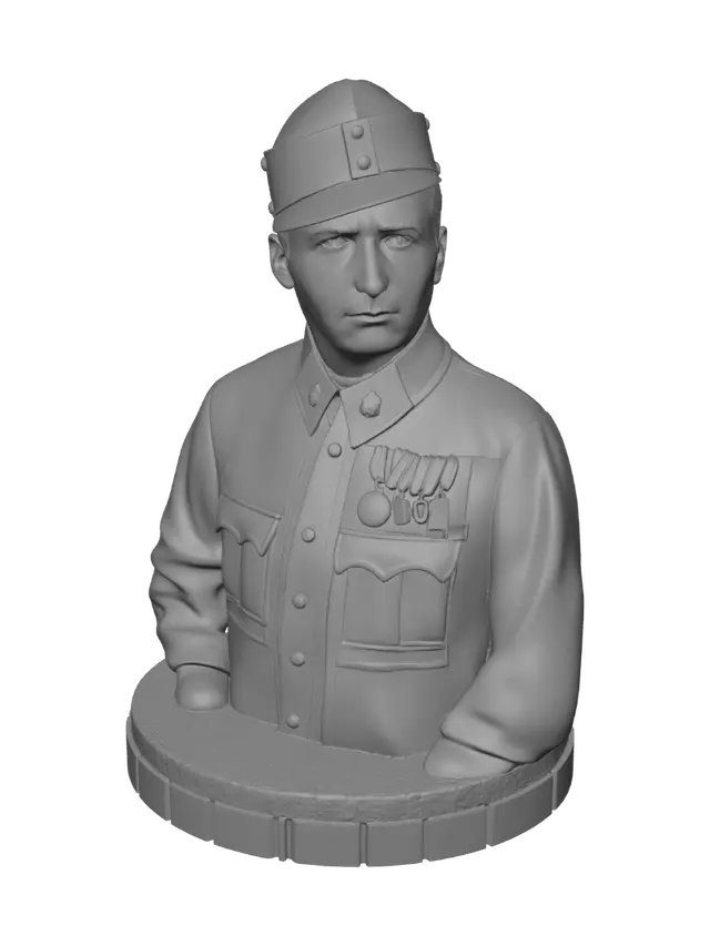 3D model for Austro-Hungarian Officer Portrait