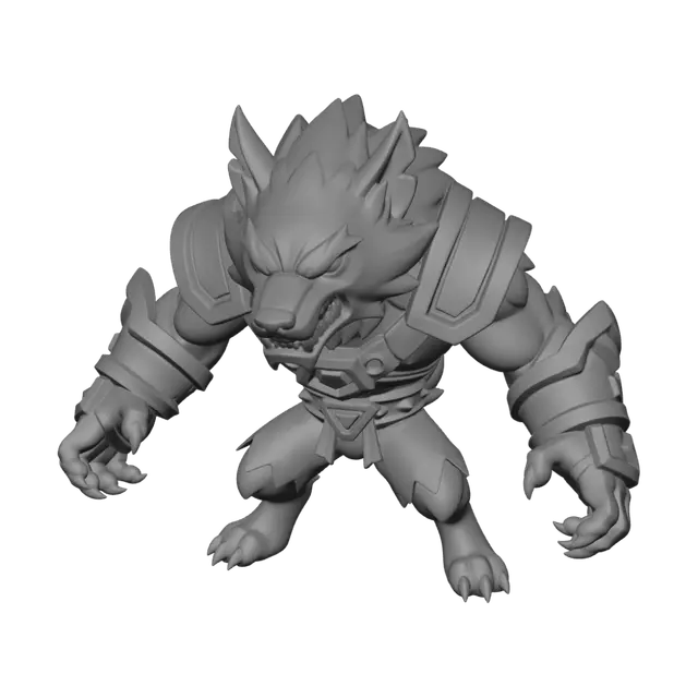 3D model for Brawl stars tarzında kırmızı gözleri olan kurt adam