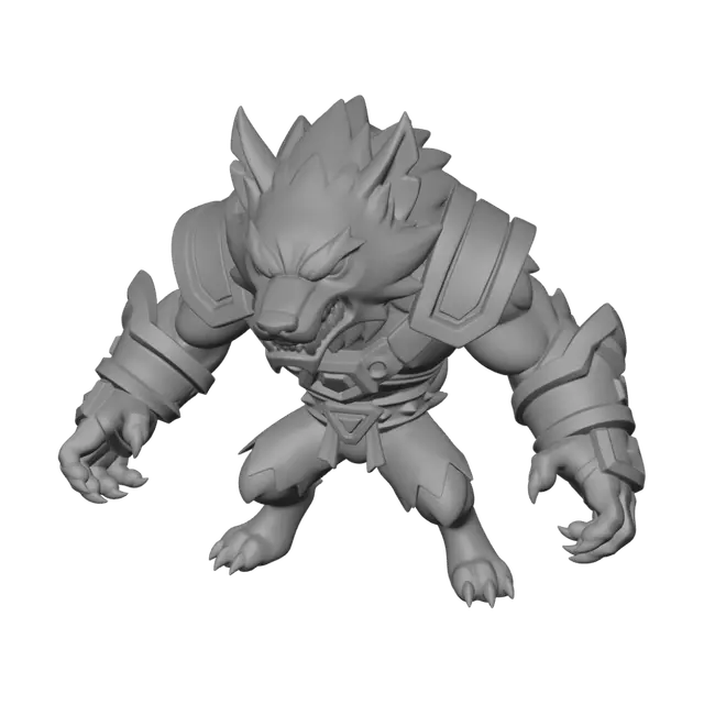 3D model for Brawl stars tarzında kırmızı gözleri olan kurt adam