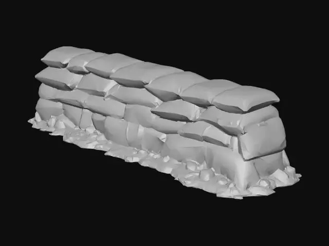 3D model for Barricade Sandbag 1