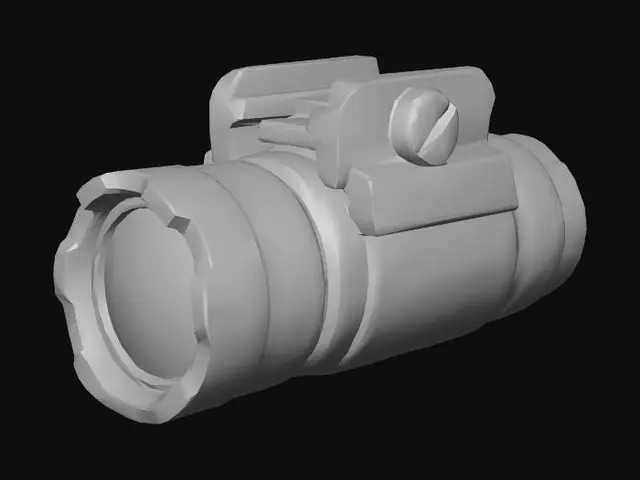 3D model for Rail-Mount Tactical Flashlight