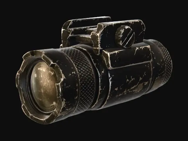 3D model for Rail-Mount Tactical Flashlight
