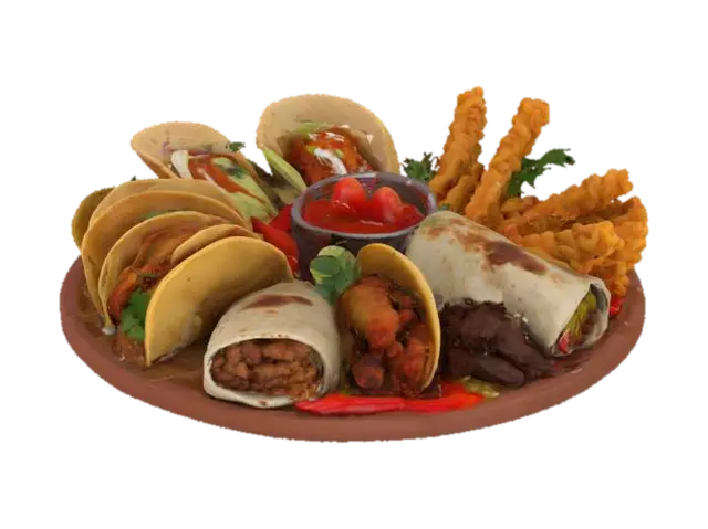 [Mexico], Highly Detailed, Ultra Realistic, a delicious Mexican dinner party… - Aroundtheworld 3D model, vytvořený pomocí AI
