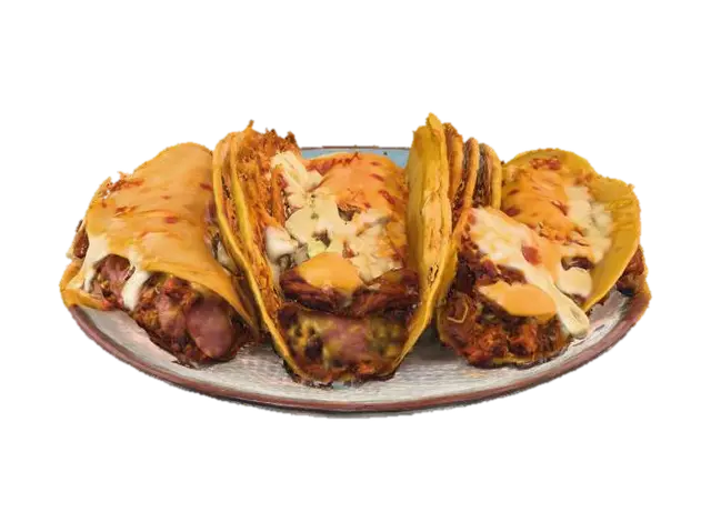 Tasty Tacos Trio, #food# - Fastfood 3D model, vytvořený pomocí AI