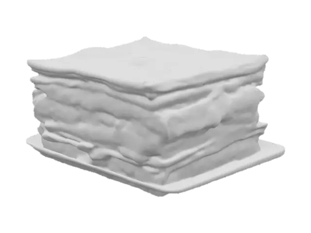 3D model for Highly Detailed, Ultra Realistic, a delicious moussaka on a plate, #food#