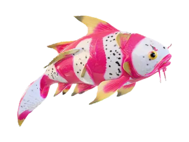 3D model for Dragonfruit Fish, #food#