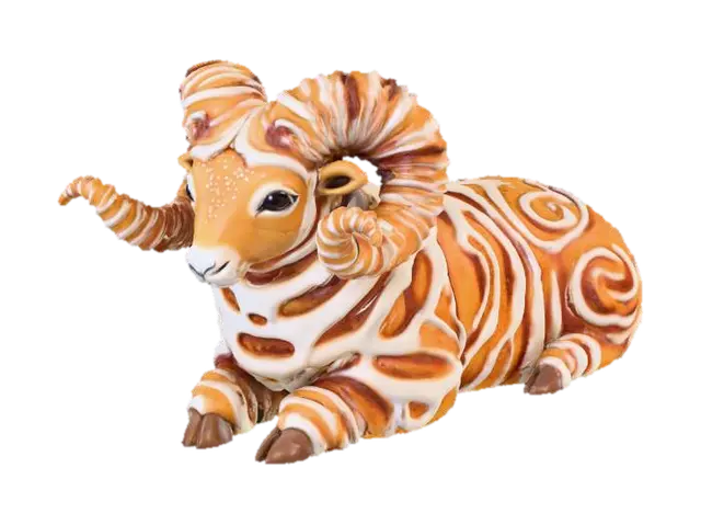 Cinnamon Swirl Ram, #food# 3D model, vytvořený pomocí AI