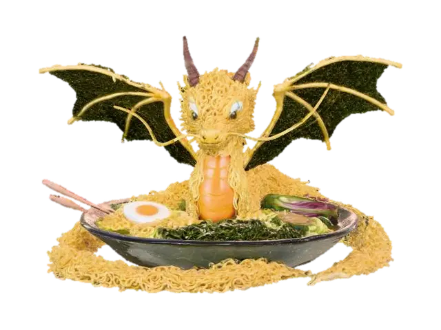 Dragon Ramen, #food# - Soup 3D model, vytvořený pomocí AI