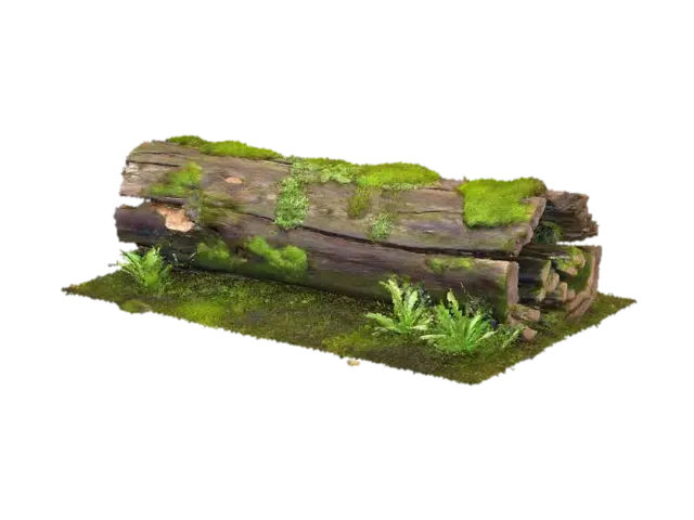 Forest Log - Plant model 3D, wygenerowany przez AI