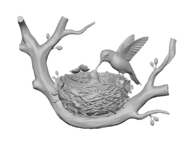 3D model for Hummingbird Nest in Bloom, #EasterEgg2026#