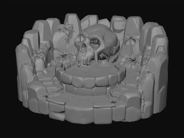 3D model for Skull Rock Waterfall Oasis
