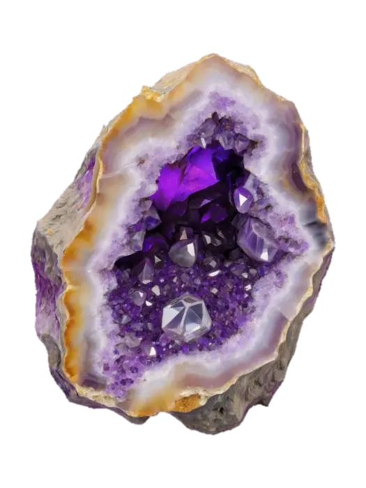 Amethyst Geode - Cluster 3D model, vytvořený pomocí AI