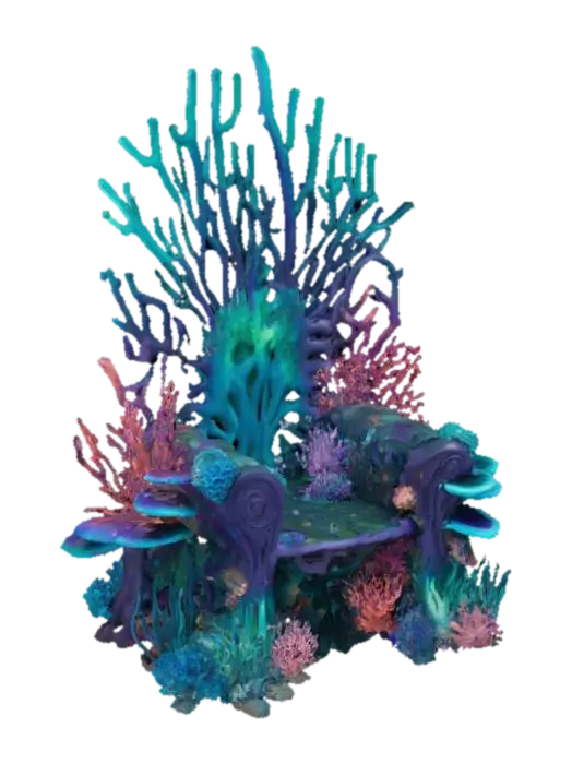[Ocean] Coral Throne, #AroundTheWorld# 3D model, vytvořený pomocí AI