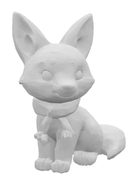 3D model for [Scandinavia] Stylized, Animal Crossing, Snow Sculpture, Nordic-Themed, Woodland Animal, Full Body, #AroundTheWorld#