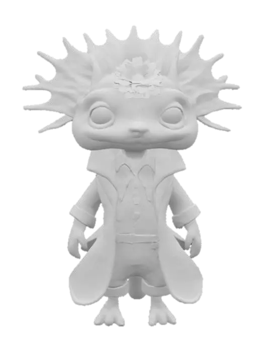 3D model for [Mexico] an Axolotl in a Día de Muertos Outfit, #AroundTheWorld#
