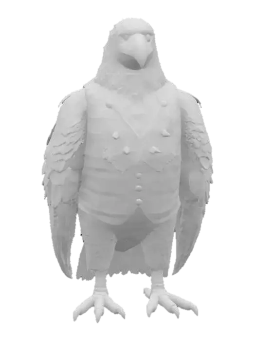 3D model for [United States] Ultra Realistic, Hyper Detailed, Patriotic American-Dressed Bald Eagle, #AroundTheWorld#
