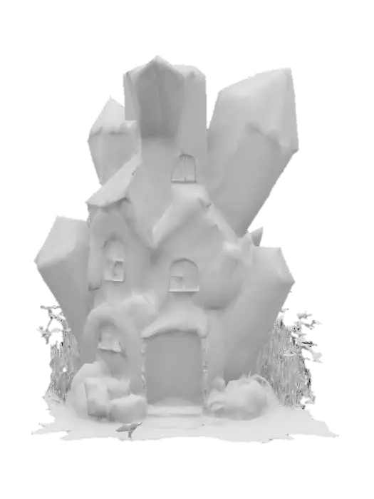 3D model for Crystal Cottage, #SketchTo3D#