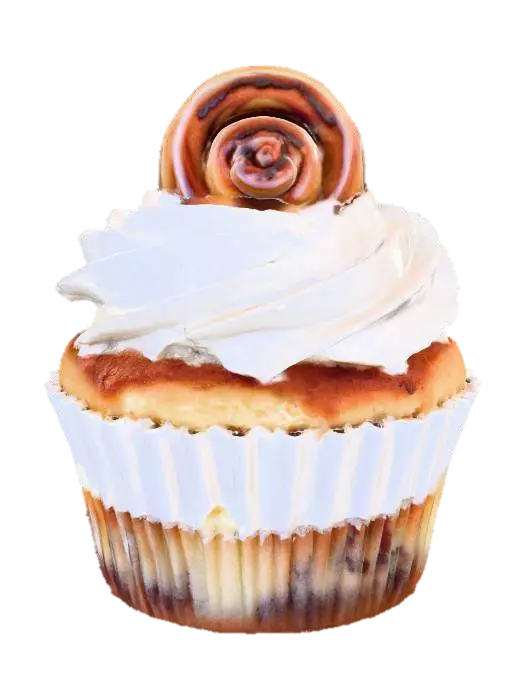 Cinnamon Swirl Cupcake Delight, #food# 3D model, vytvořený pomocí AI