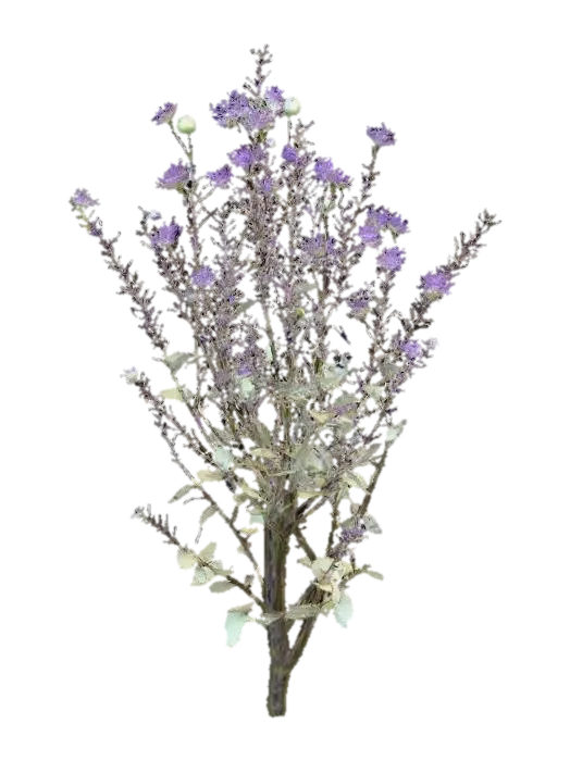 A sprawling forest bush, its slender, arching branches covered in fine, bristly… - Blossom 3D model, vytvořený pomocí AI