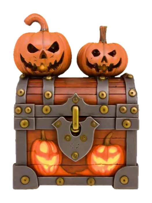 3D model for a locked halloween-themed chest, #Halloween2025#