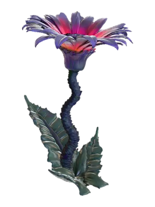 3D model for a spooky-vibe realistic wildflower, #Halloween2025#