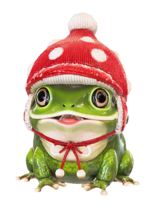 Frog in a Red Hat - Amphibian 3D model, vytvořený pomocí AI